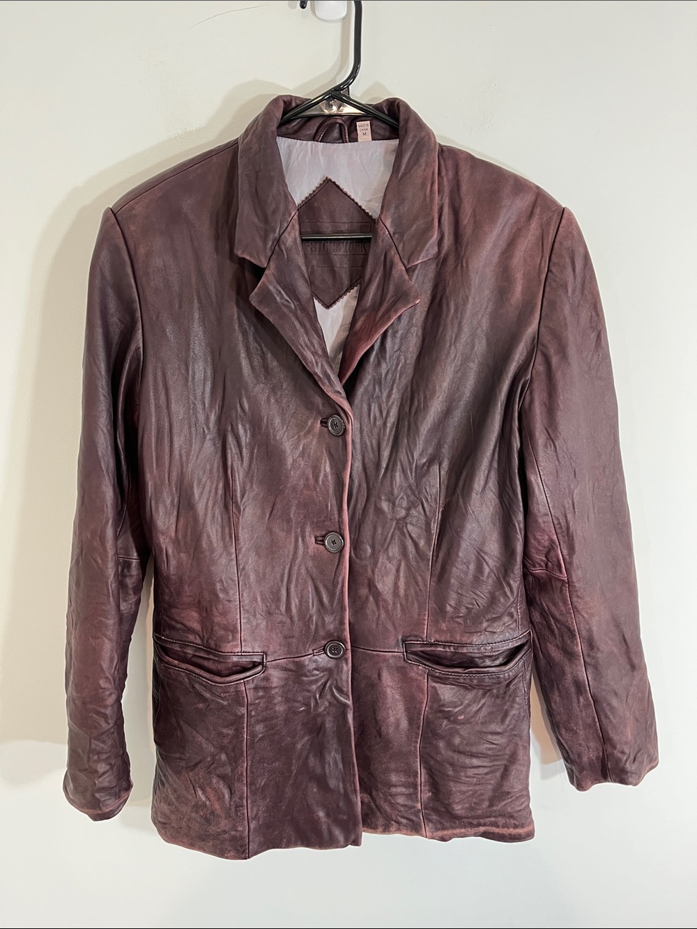 Preston & York vintage leather blazer medium